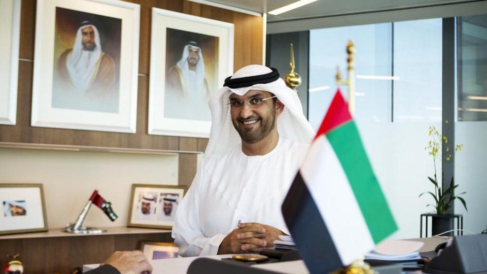 Dr. Sultan Al Jaber speaking at a leadership event